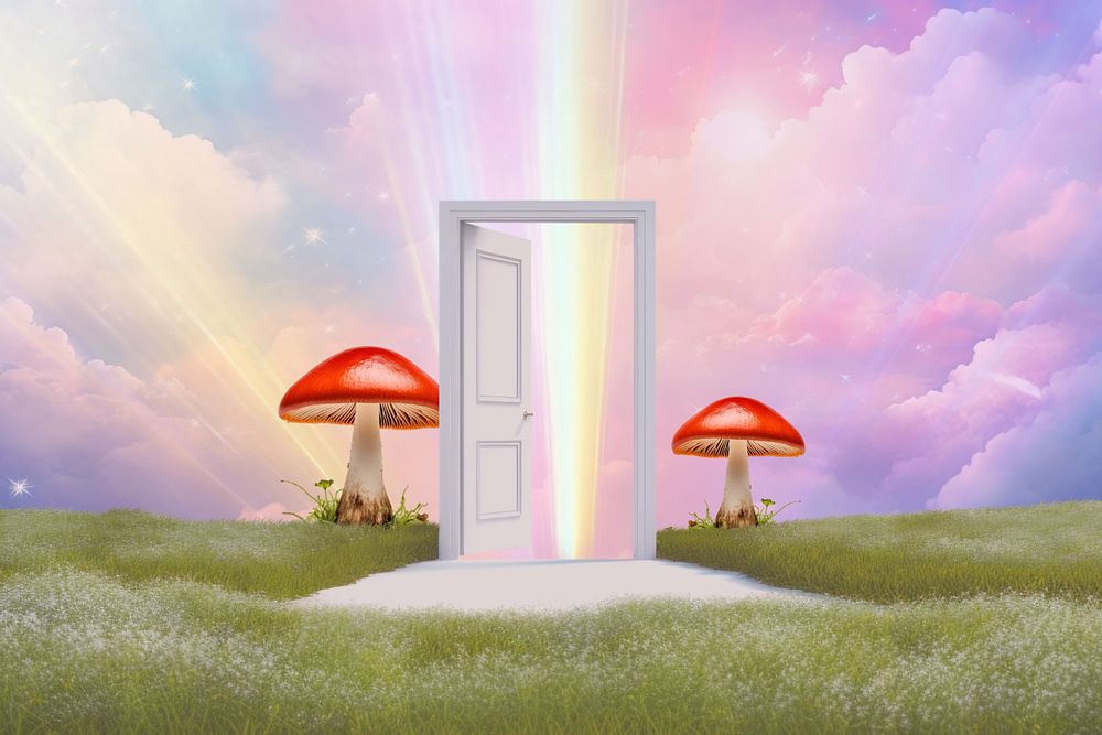 Doorway to dreamland surreal remix, editable design