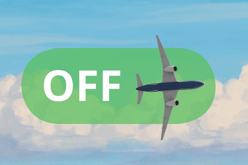 Off airplane mode icon, editable design