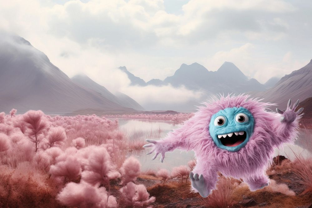 Fluff monster roaming fantasy remix, editable design