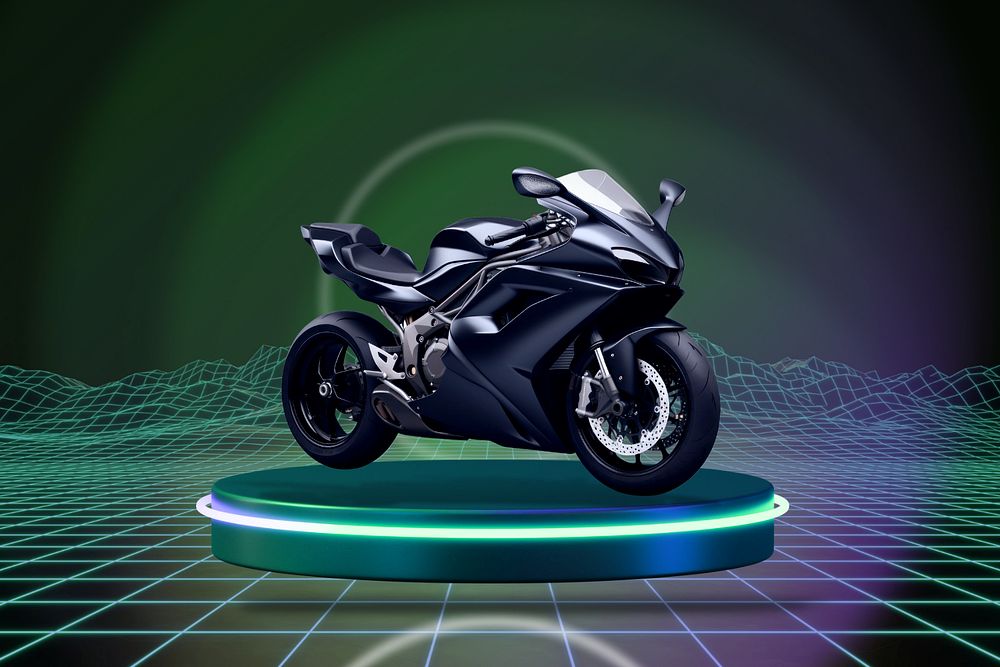 Motorcycle, vehicle display editable design