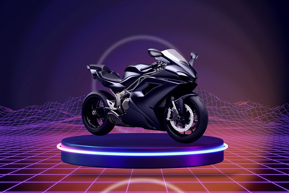 Motorcycle, vehicle display editable design