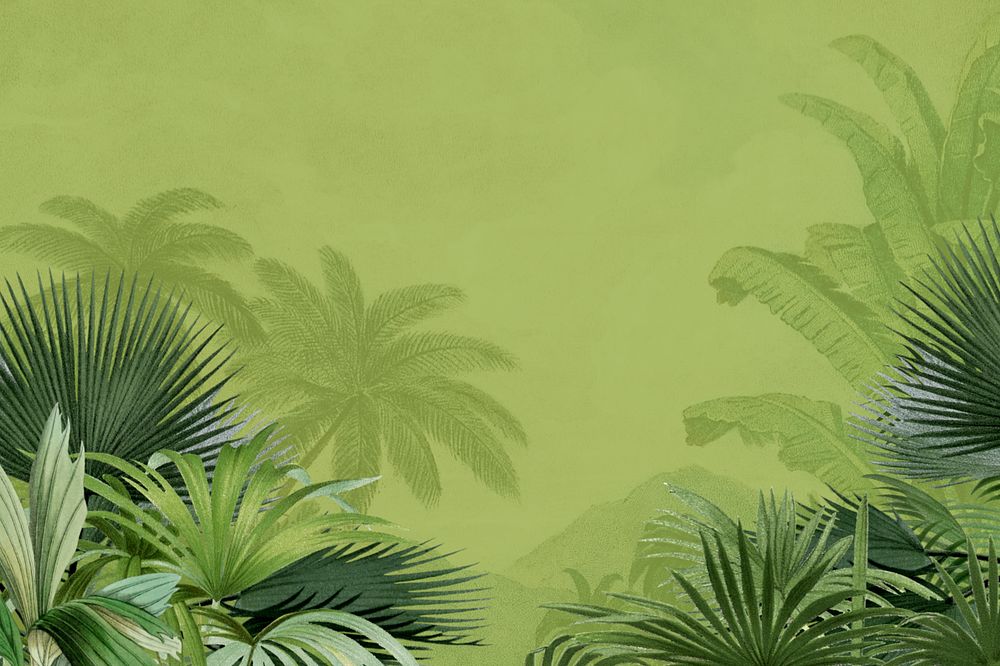 Jungle border background. Remixed by rawpixel.