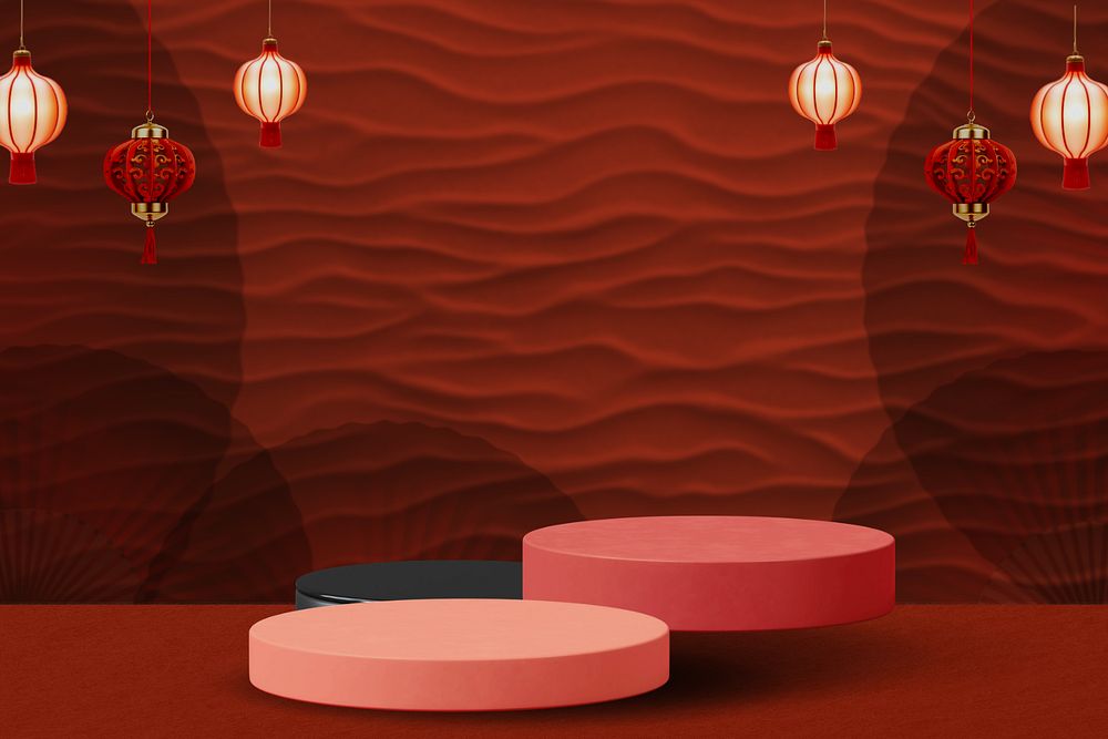 Chinese new year editable product backdrop