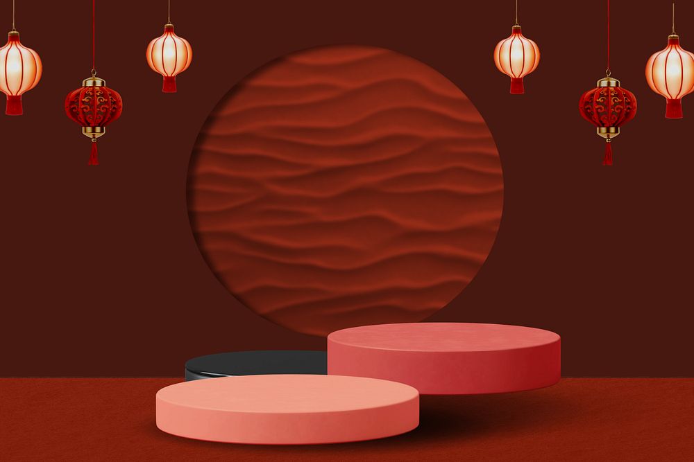 Chinese new year editable product backdrop