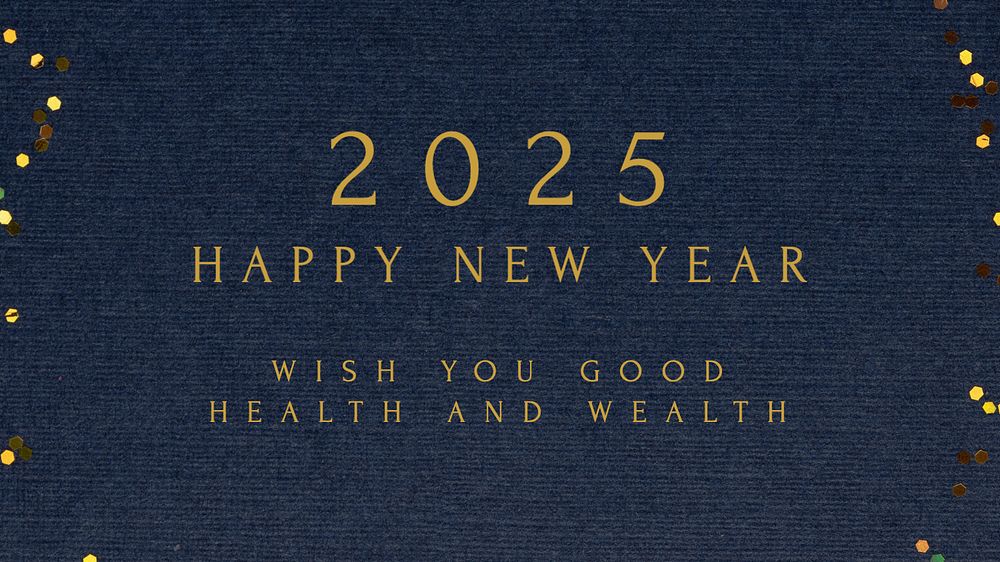 Happy new year blog banner template, editable text