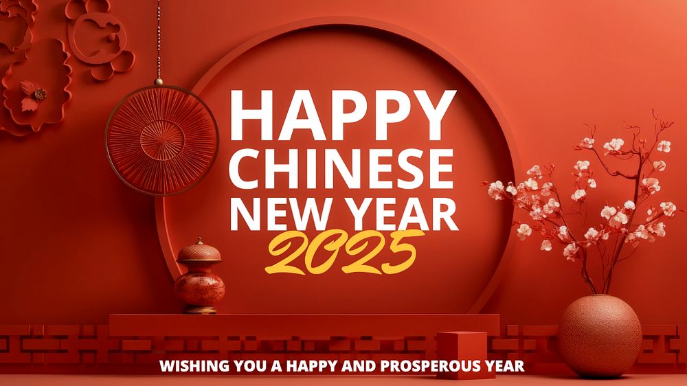 Chinese new year blog banner template