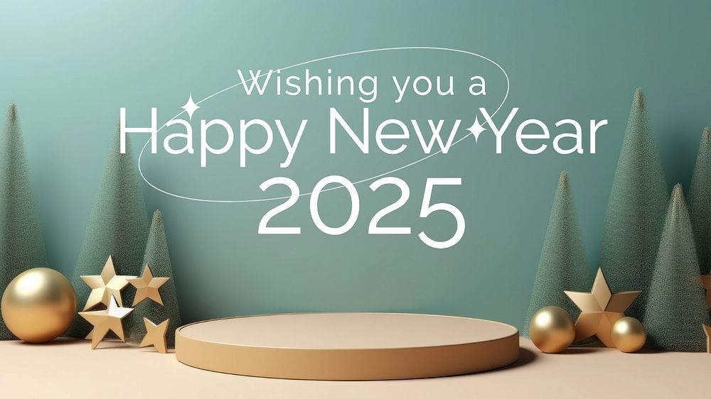 Happy new year blog banner template