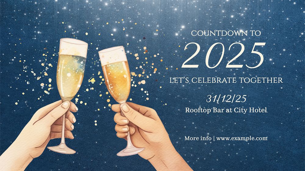 Countdown party blog banner template