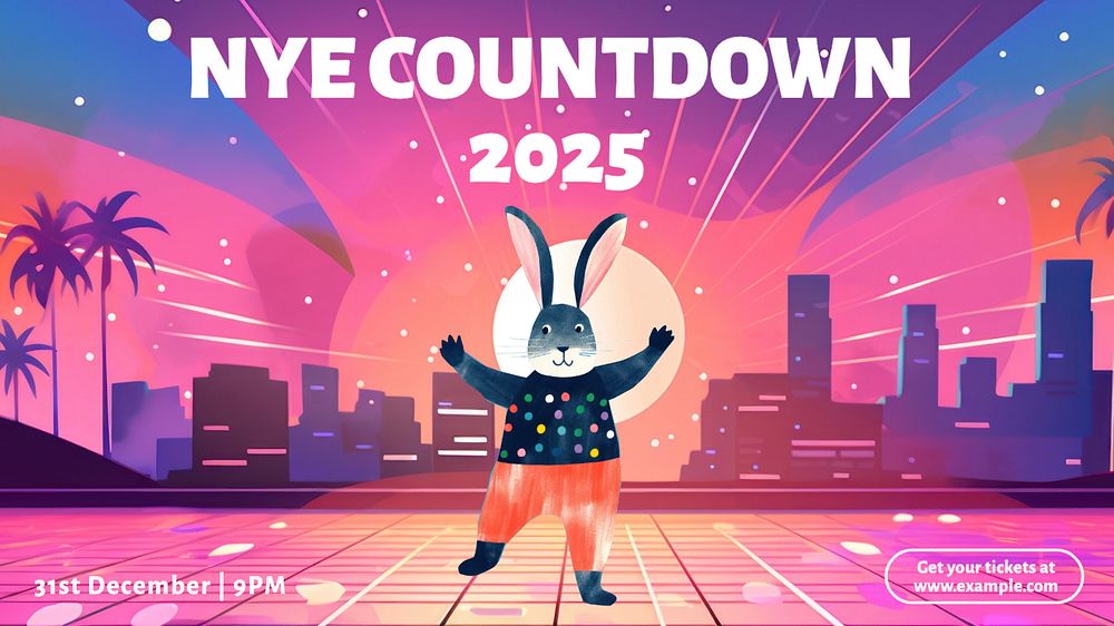 NYE countdown blog banner template