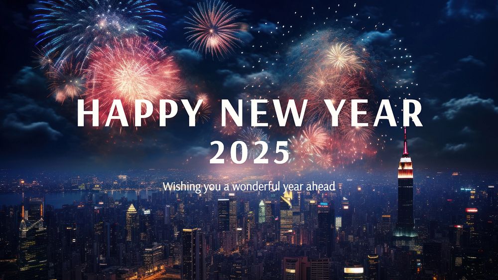 Happy new year blog banner template