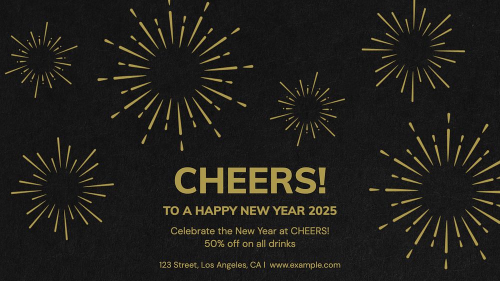 New year cheers  blog banner template