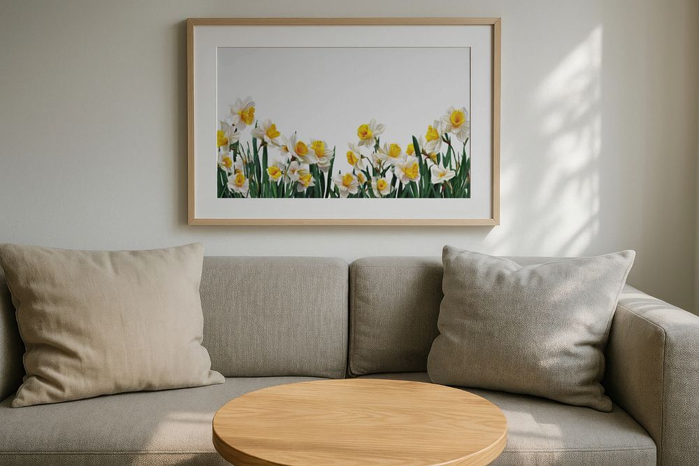 ://picture Frame Mockup Interior Living Room Templates | Download Free ...