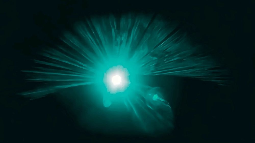 Radiant teal abstract light burst | Free Transparent Video - rawpixel