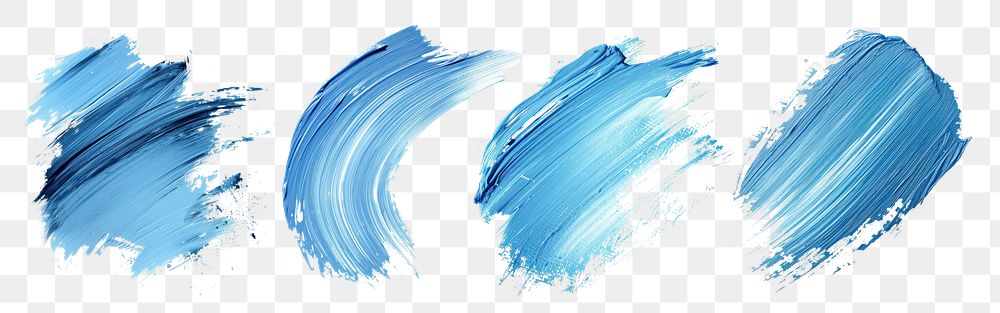 Blue brush stroke png on transparent background