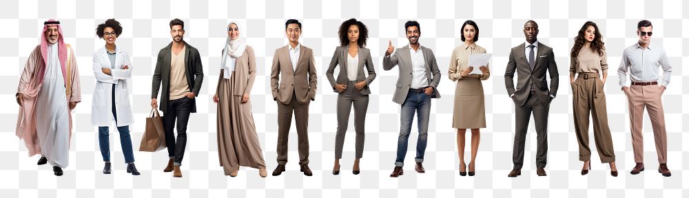 Adult, full body, people png element set on transparent background