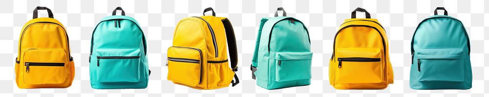 PNG Backpack  cut out element set, transparent background