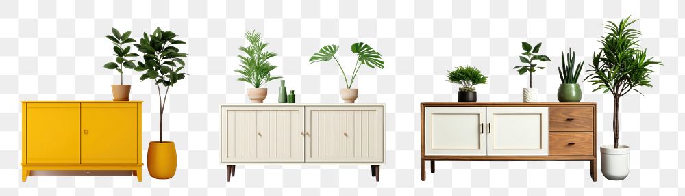 PNG Cabinet for home decor  cut out element set, transparent background