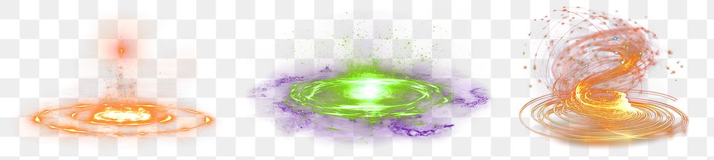 PNG Magic swirl set, transparent background