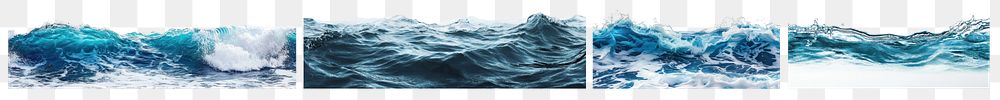 PNG Real water splashing nature ocean blue border set on transparent background