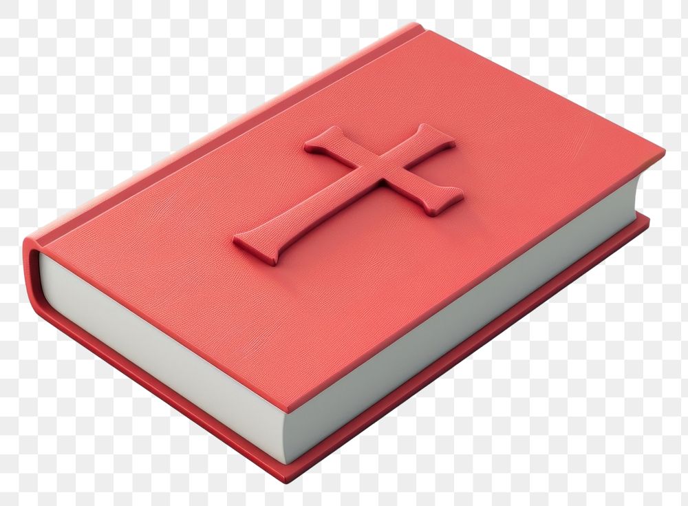 PNG 3d render of bible book publication letterbox.