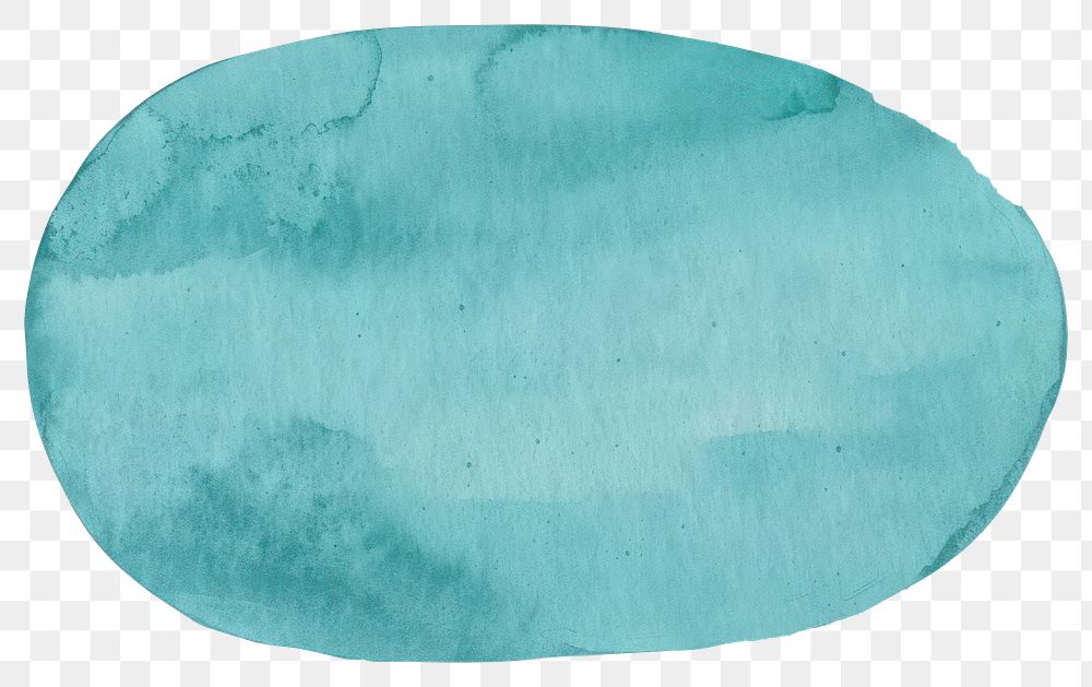 PNG Clean teal blue oval shape turquoise cushion disk.