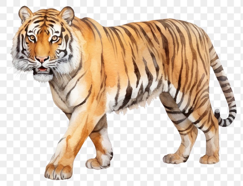 PNG Illustration of tiger wildlife animal mammal.