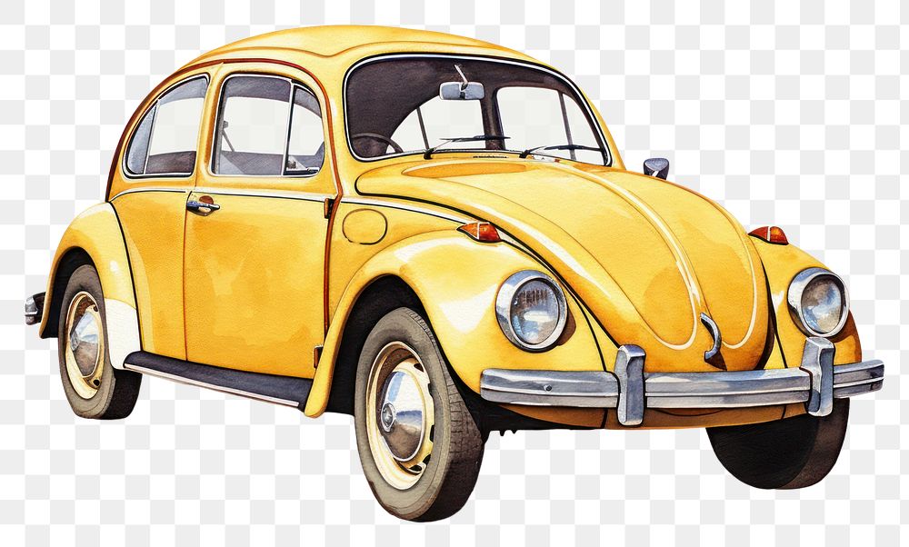 PNG Illustration of beetle car transportation automobile vehicle.