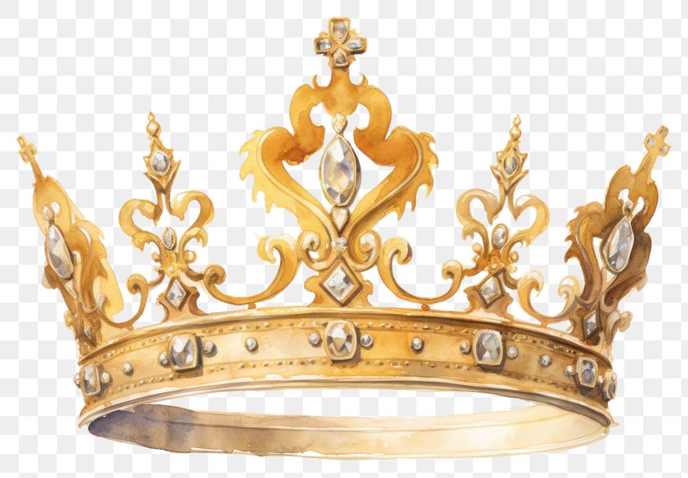 PNG Illustration of gold crown accessories chandelier accessory.