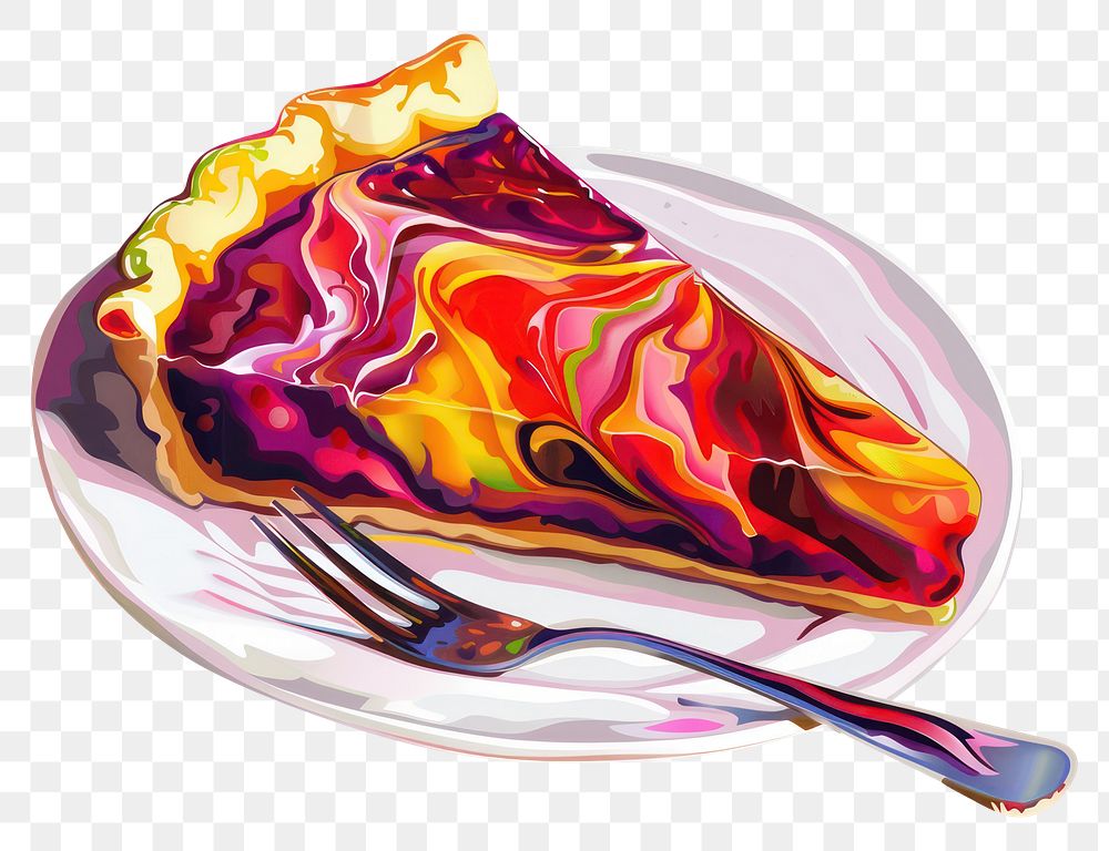 PNG A vector graphic of pie cutlery dessert pastry.
