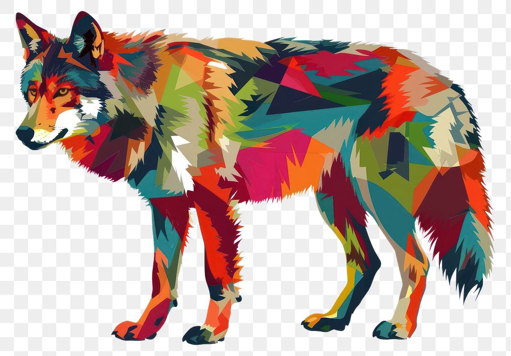 PNG A vector graphic of wolf wildlife animal mammal.