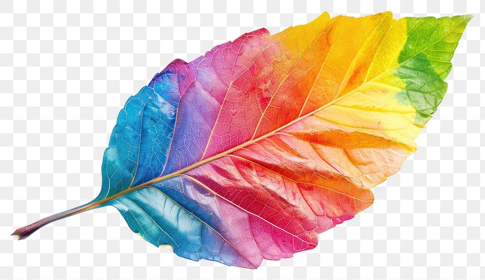 PNG Colorful rainbow leaf plant tree smoke pipe.