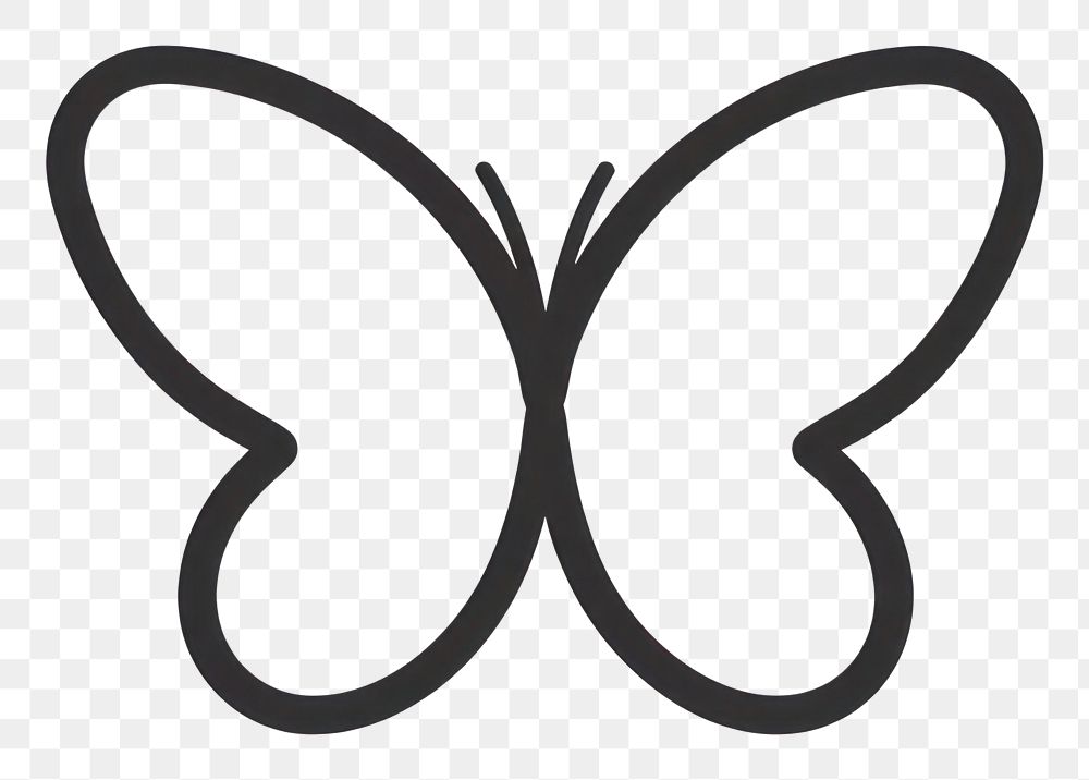 PNG Butterfly icon logo stencil sticker.