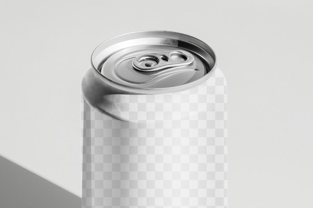 PNG soda can mockup, transparent design