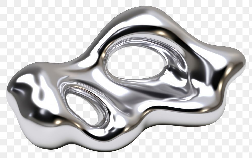 PNG 3d render of abstract shape accessories accessory platinum.