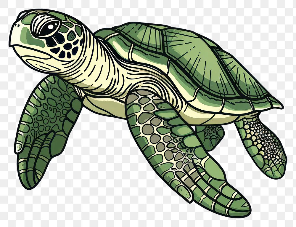 PNG Sea turtle tortoise reptile animal.