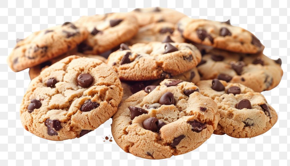 PNG Chocolate chip cookies confectionery biscuit sweets.