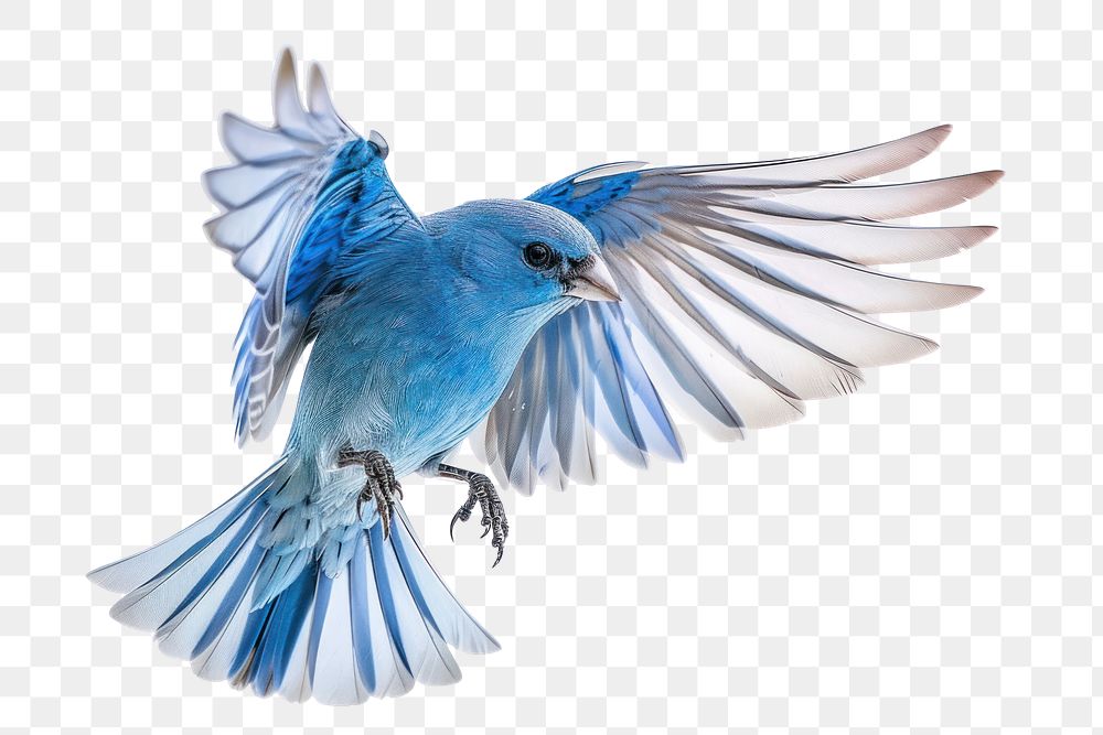 PNG A photo of blue Finche flying bluebird animal jay.