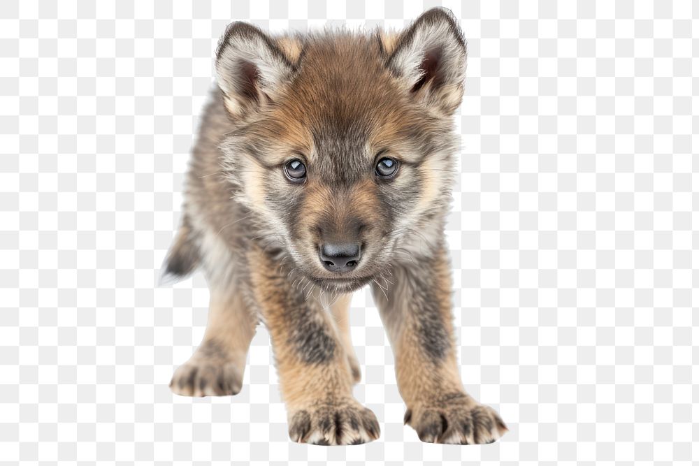 PNG Wolf cub animal canine mammal.