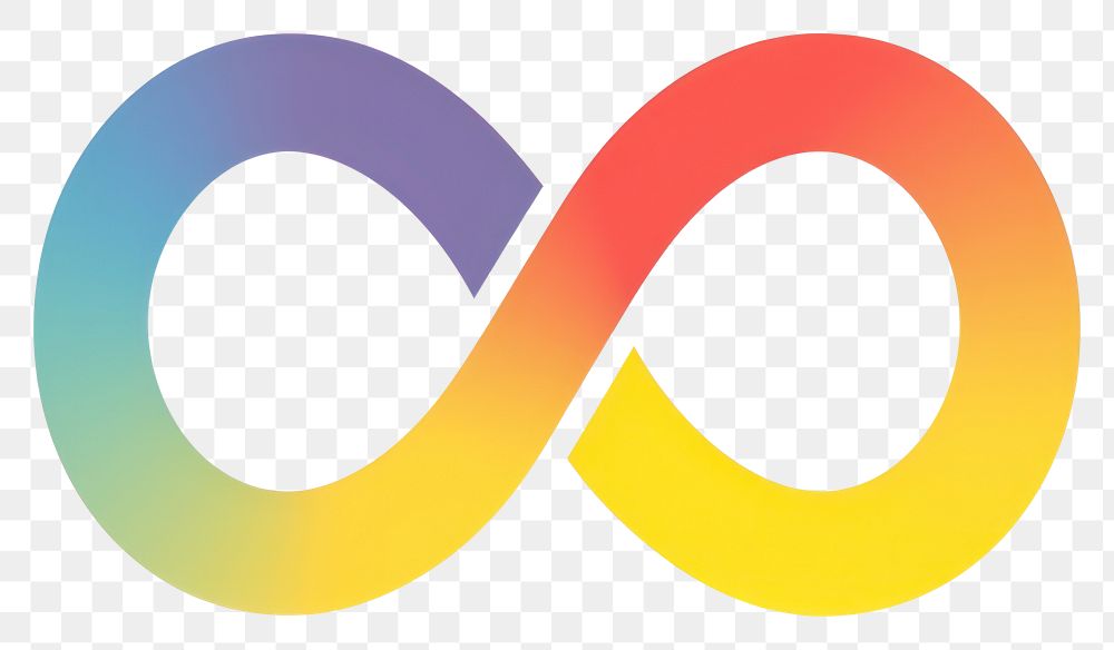 PNG Rainbow infinity icon logo.