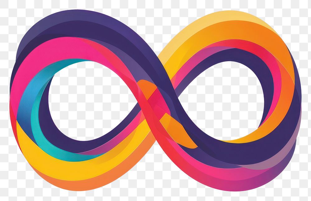 PNG Multi colored infinity icon logo disk.
