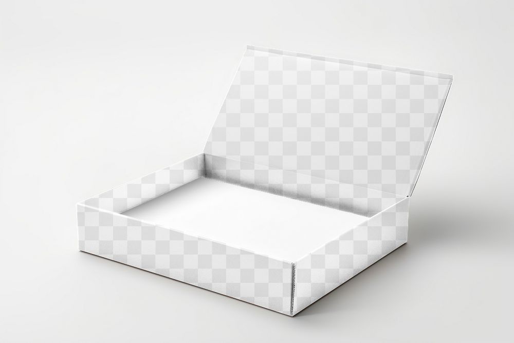 PNG mailer box mockup, transparent design