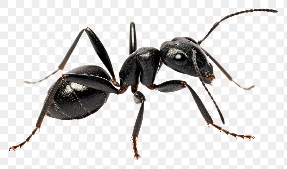PNG Black ant insect invertebrate animal.