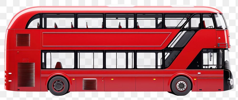 PNG White space for commercial bus double decker bus transportation.