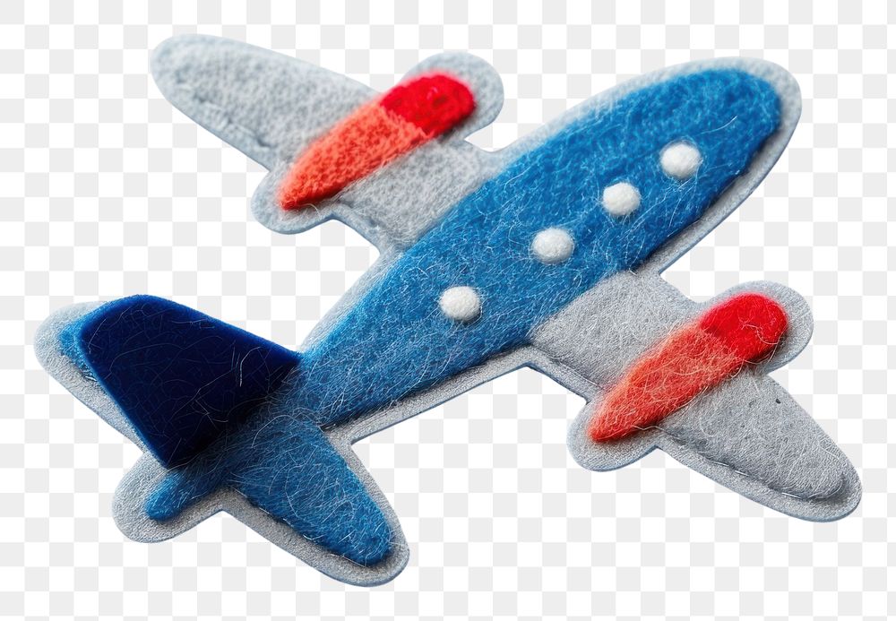 PNG Felt stickers of a single airplane accessories accessory applique.