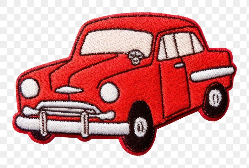 PNG Felt stickers of a single classic car transportation automobile vehicle.
