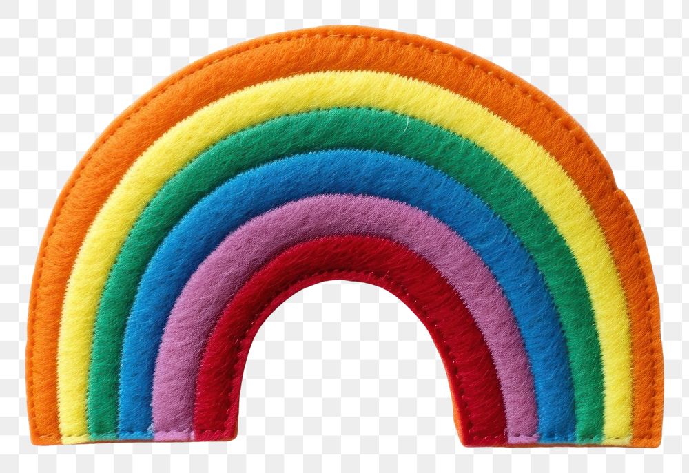PNG Felt stickers of a single rainbow clothing swimwear knitwear.