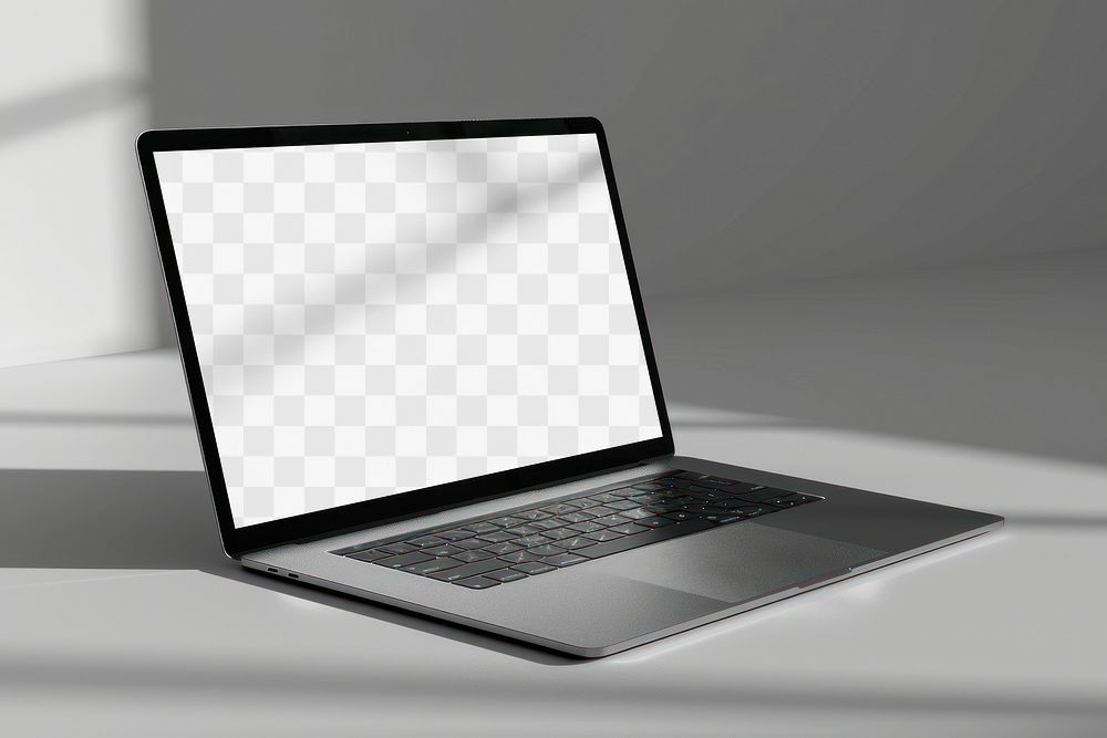 PNG laptop screen mockup, transparent design