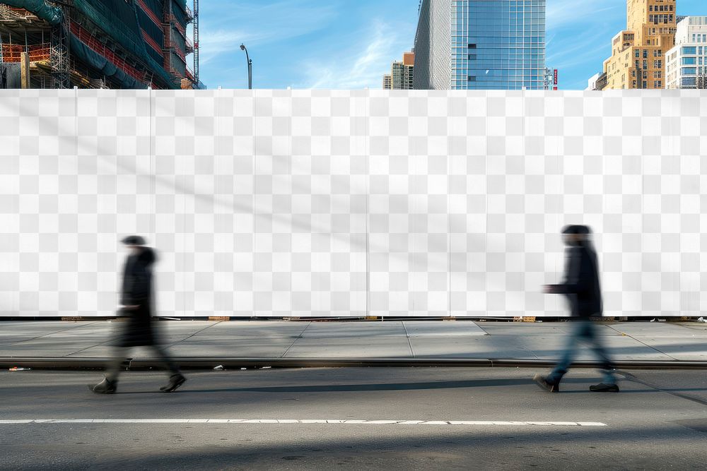 PNG outdoor wall ad sign mockup, transparent design