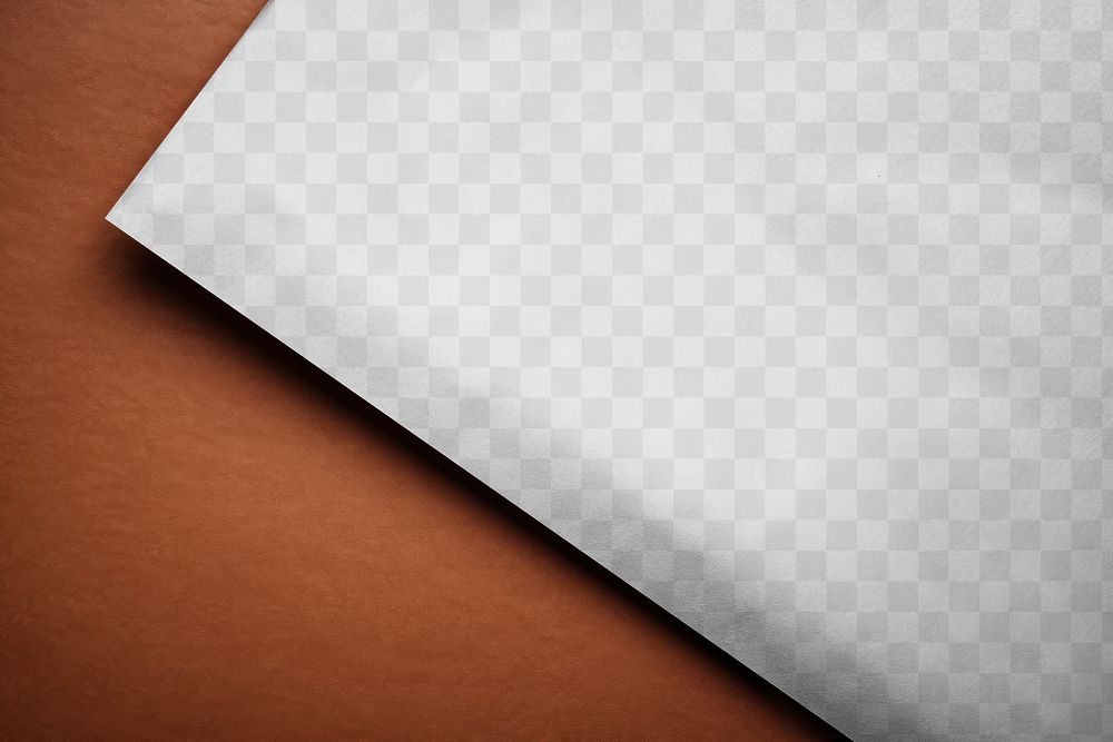 PNG paper mockup, transparent design