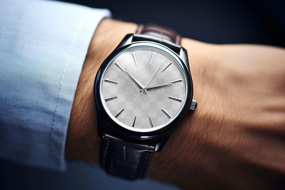 PNG wristwatch mockup, transparent design